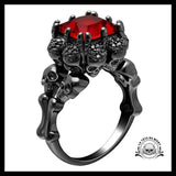 Bague Diamant Noir Maudit (Acier)