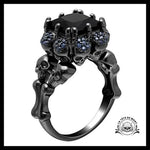 Bague Diamant Noir Maudit (Acier)