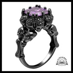 Bague Diamant Noir Maudit (Acier)