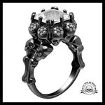 Bague Diamant Noir Maudit (Acier)