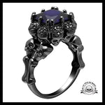 Bague Diamant Noir Maudit (Acier)