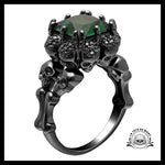 Bague Diamant Noir Maudit (Acier)