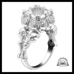 Bague Diamant Noir Maudit (Acier)