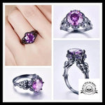 Bague Diamant Violet Crâne (Acier)