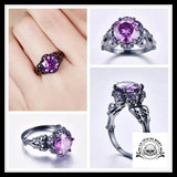 Bague Diamant Violet Crâne (Acier)