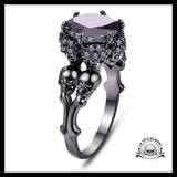 Bague Diamant Violet Crâne (Acier)