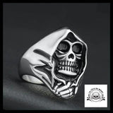 Bague Faucheuse Skull (Acier)