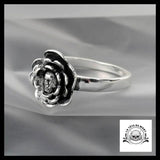 Bague Fleur Rose Macabre (Acier)
