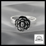 Bague Fleur Rose Macabre (Acier)
