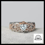Bague Fleurs Diamants (Acier)