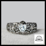 Bague Fleurs Diamants (Acier)