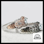 Bague Fleurs Diamants (Acier)