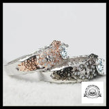 Bague Fleurs Diamants (Acier)