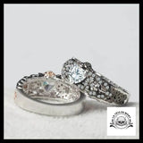 Bague Fleurs Diamants (Acier)