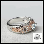 Bague Fleurs Diamants (Acier)