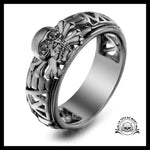 Bague Pirate Noir (Acier)