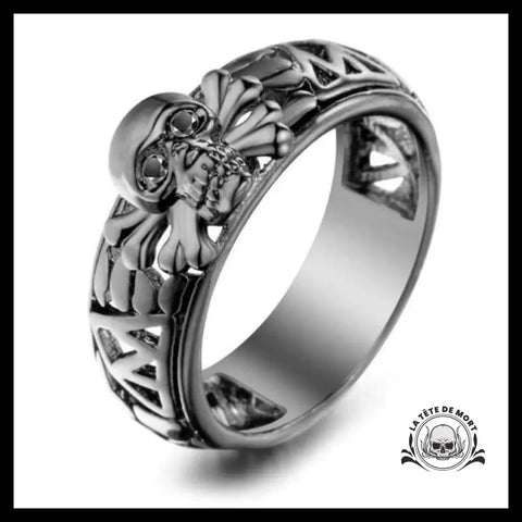 Bague Pirate Noir (Acier)