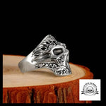 Bague Skull Argent Homme (Argent)