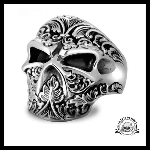 Bague Skull Argent Homme (Argent)