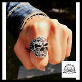 Bague Skull Argent Homme (Argent)