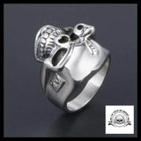 Bague Skull Biker (Acier)