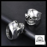 Bague Skull Biker (Acier)