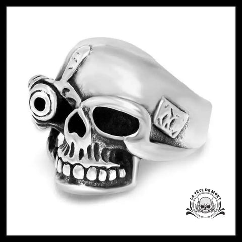Bague Skull Biker (Acier)