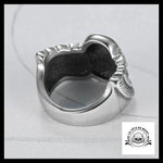 Bague Tête de Mort Ailée (Acier)