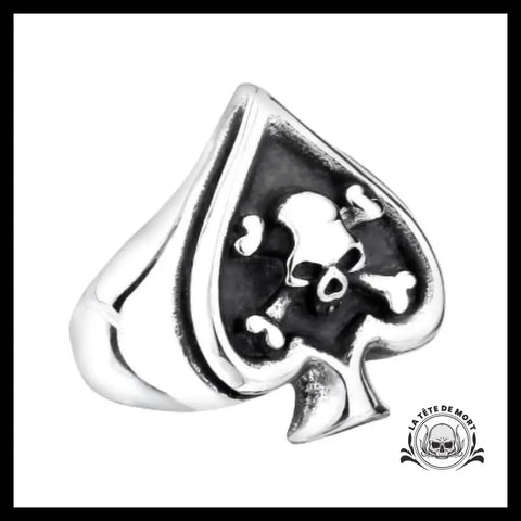 Bague Tête de Mort As Pique