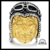 Bague Tête de Mort Avion (Acier)