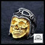 Bague Tête de Mort Avion (Acier)
