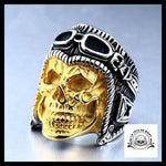 Bague Tête de Mort Avion (Acier)