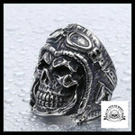 Bague Tête de Mort Avion (Acier)