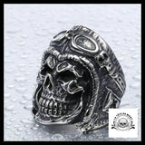 Bague Tête de Mort Avion (Acier)