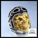 Bague Tête de Mort Avion (Acier)