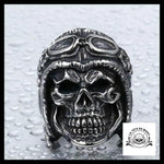 Bague Tête de Mort Avion (Acier)