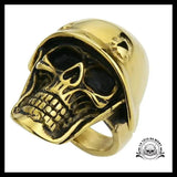 Bague Tête de Mort Casque (Acier)