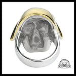 Bague Tête de Mort Casque (Acier)