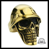 Bague Tête de Mort Casque (Acier)
