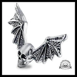 Bague Tête de Mort Chauve Souris (Acier)