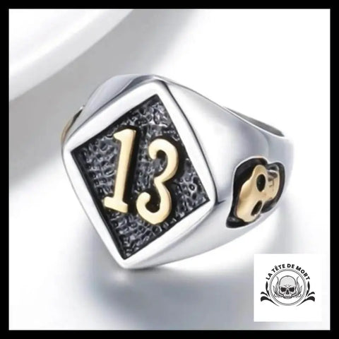 Bague Tête de Mort Chiffre 13