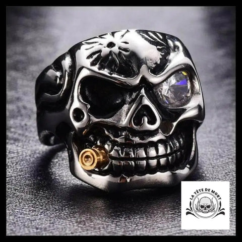 Bague Tête de Mort Cigare
