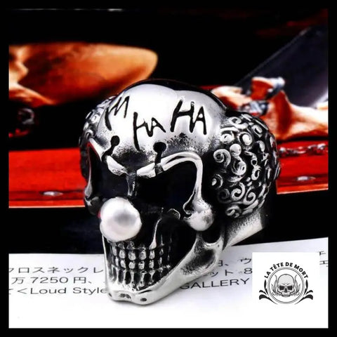 Bague Tête de Mort Clown Rieur