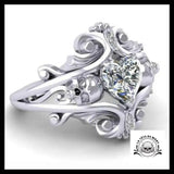 Bague Tête de Mort Cœur Crâne