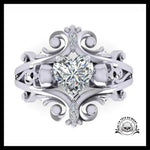 Bague Tête de Mort Cœur Crâne