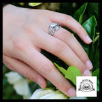 Bague Tête de Mort Cœur Crâne