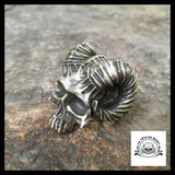 Bague Tête de Mort Cornes Du Diable