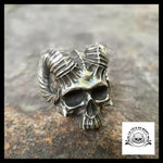 Bague Tête de Mort Cornes Du Diable