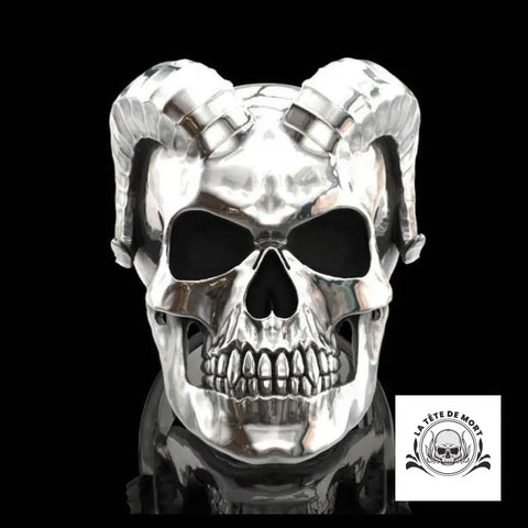 Bague Tête de Mort Cornue