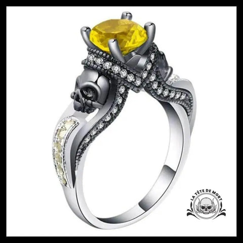 Bague Tête de Mort Couple Crânes